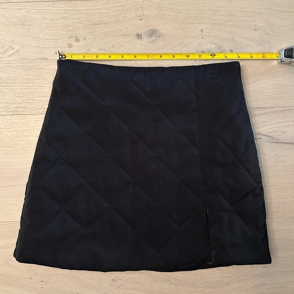 Thick Black Quilted Skirt Size M